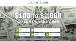 Desktop Screenshot of justfastloans.com