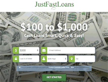 Tablet Screenshot of justfastloans.com